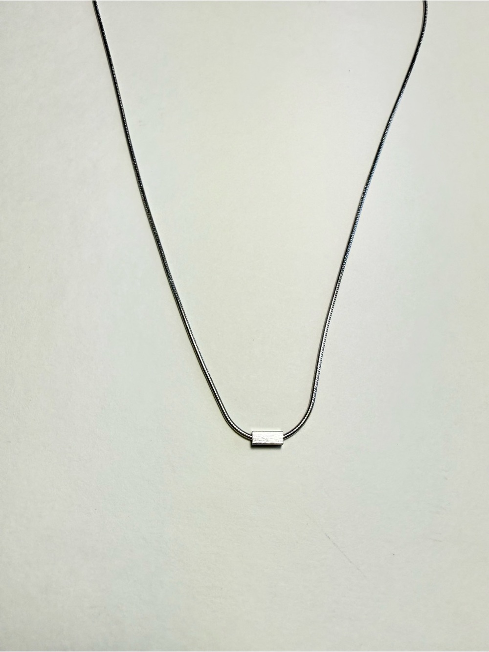 Minimalist Dainty Silver Bar Necklace